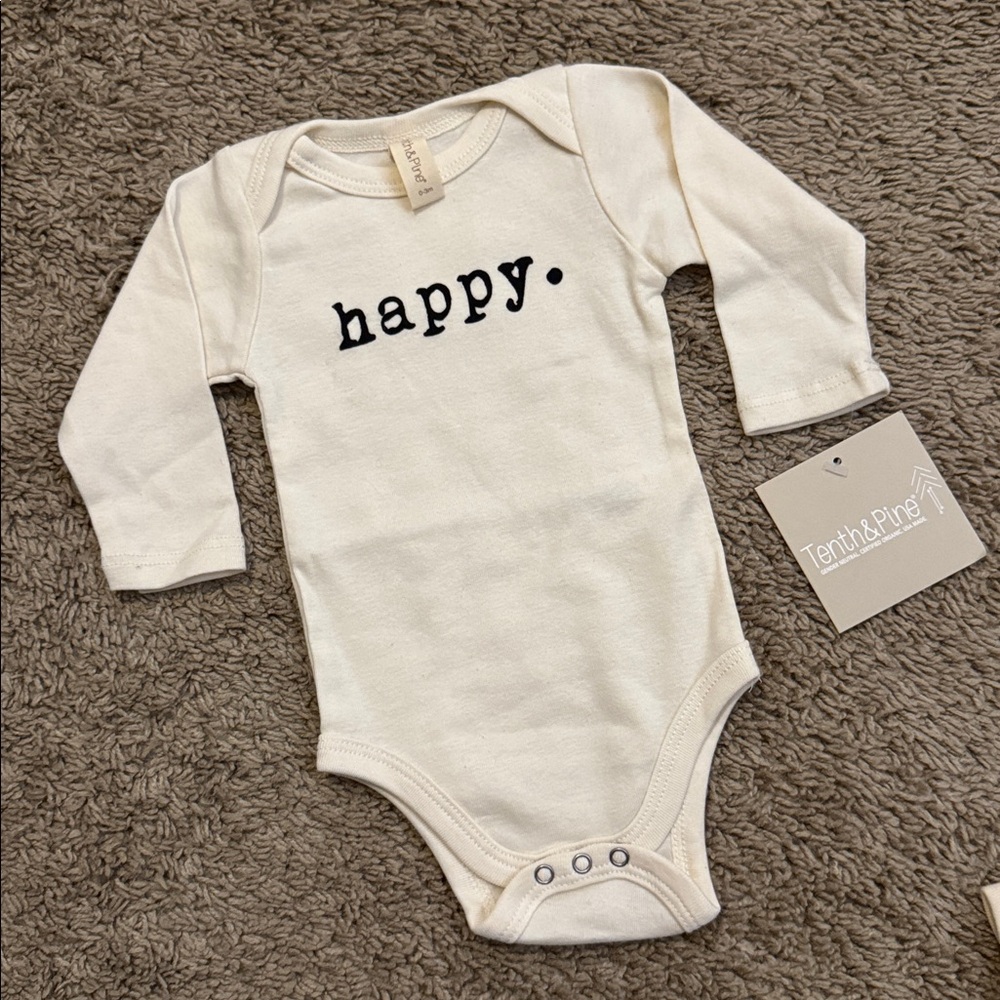 Tenth & Pine ‘Happy’ Long Sleeve Bodysuit